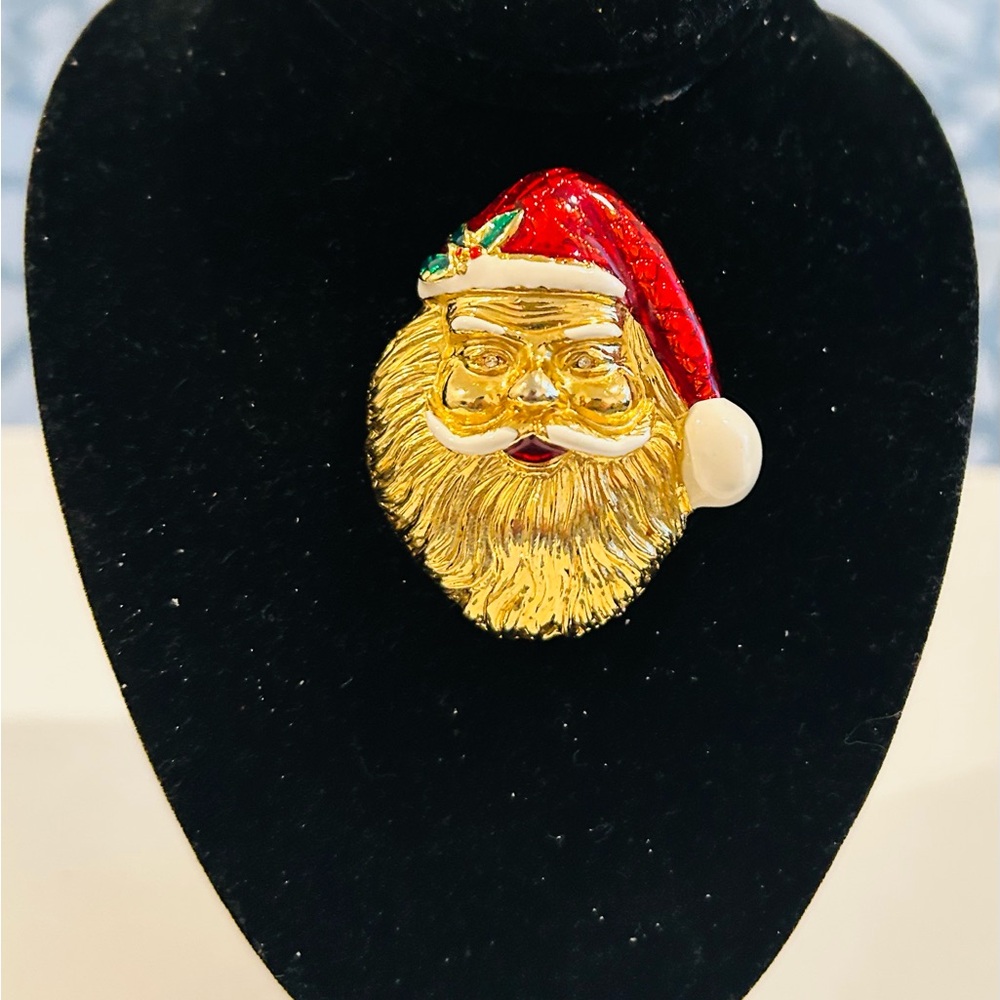 Festive Santa Claus Brooch